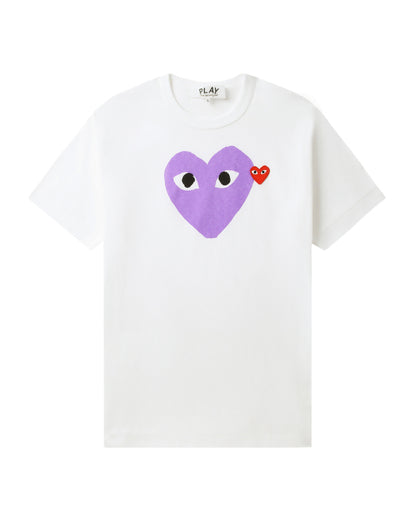 COMME des GARÇONS PLAY Heart Logo Tee - Light Purple