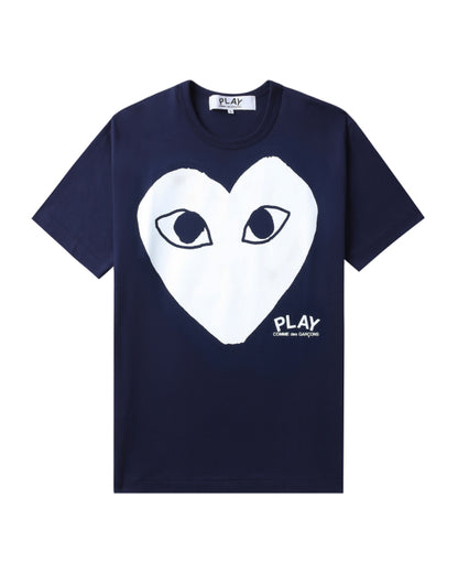 COMME des GARÇONS PLAY Big Heart Logo Tee - Navy Blue