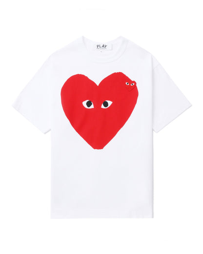 COMME des GARÇONS PLAY Heart Logo Tee - White
