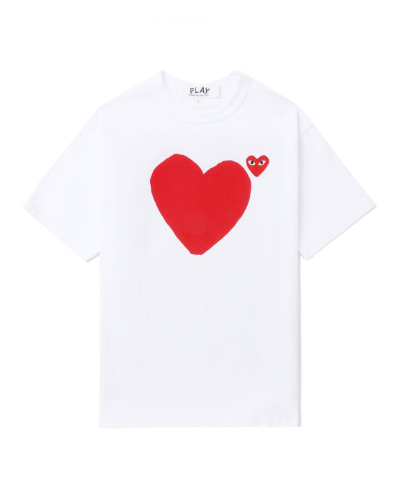 COMME des GARÇONS PLAY Heart Logo Tee - White