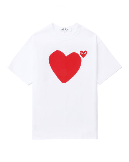 COMME des GARÇONS PLAY Heart Logo Tee - White