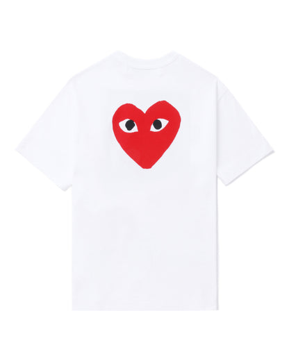 COMME des GARÇONS PLAY Heart Logo Tee - White