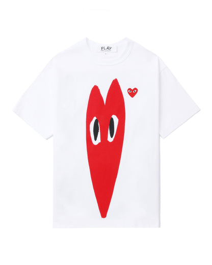 COMME des GARÇONS PLAY Heart Logo Tee - White