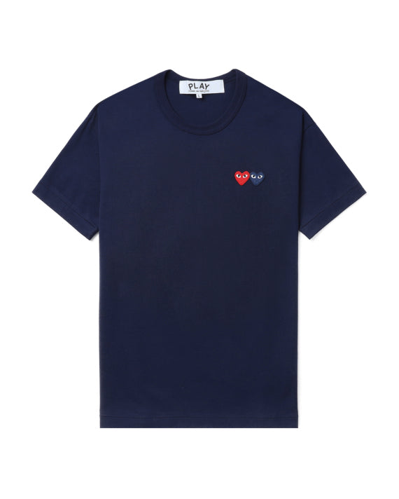 COMME des GARÇONS PLAY Logo Tee - Navy Blue
