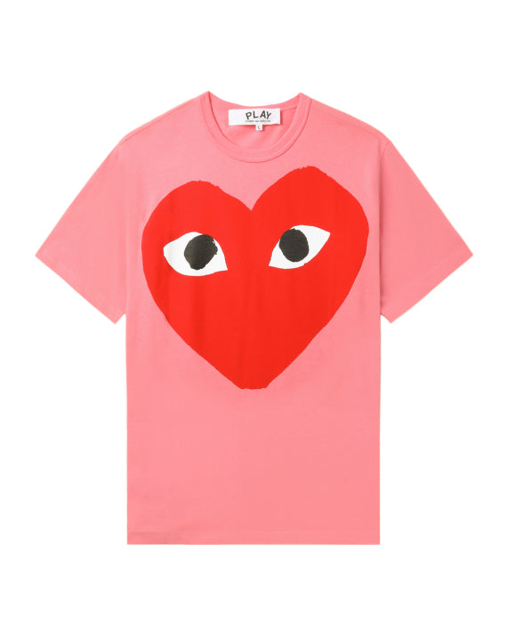 COMME des GARÇONS PLAY Heart Logo Short Sleeve Tee - Pink