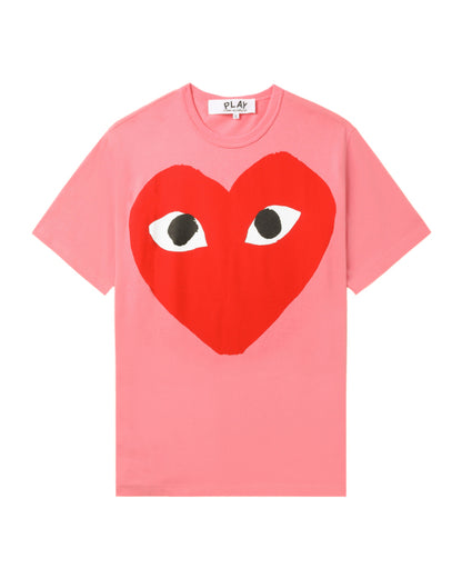 COMME des GARÇONS PLAY Heart Logo Short Sleeve Tee - Pink