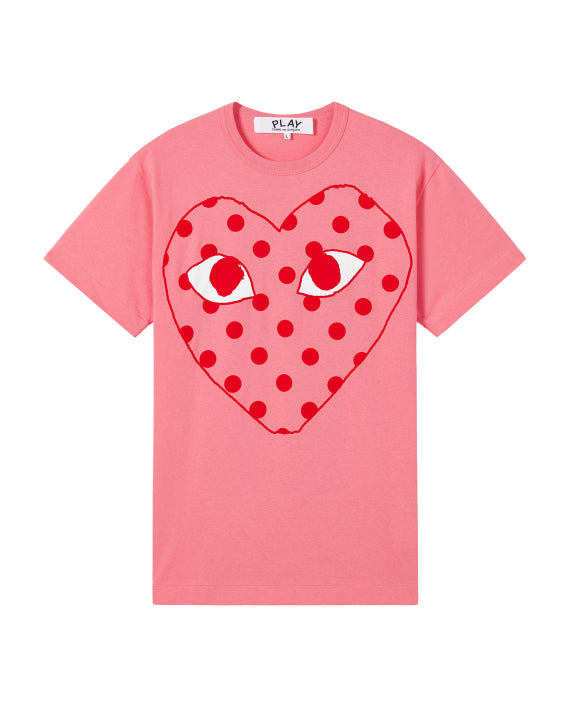 COMME des GARÇONS PLAY Dotted Heart Tee - Pink