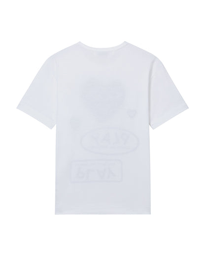 COMME des GARÇONS PLAY Multiple Logo Tee - White