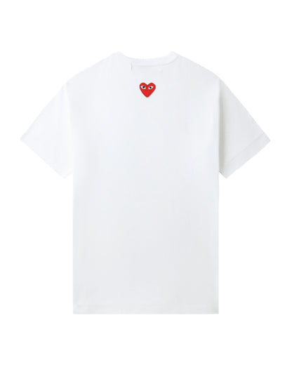 COMME des GARÇONS PLAY Heart Emblem Tee - White