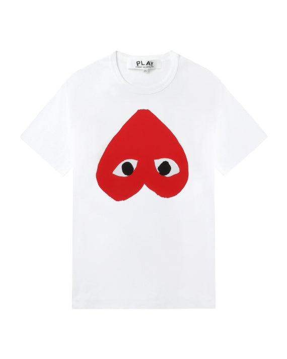 COMME des GARÇONS PLAY Heart Logo Tee - White