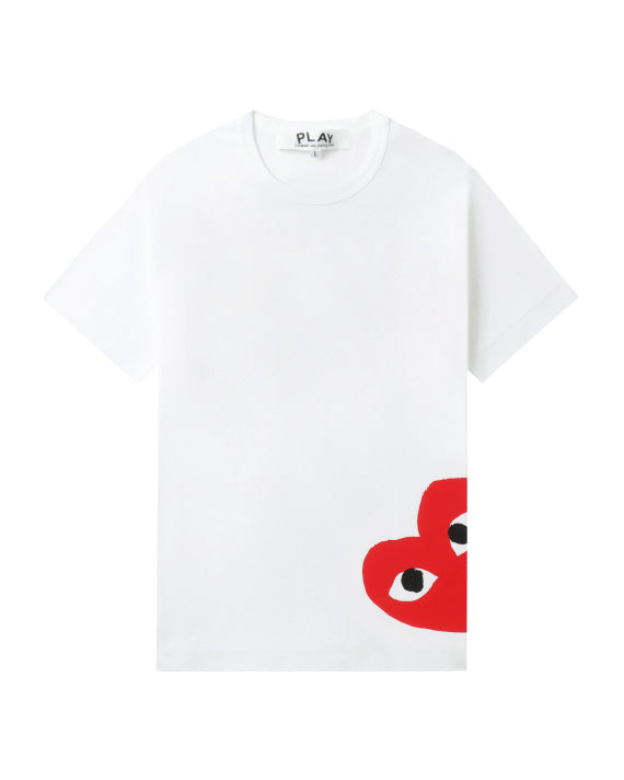 COMME des GARÇONS PLAY Oversized Heart Logo Tee - White