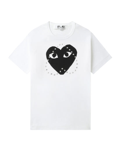 COMME des GARÇONS PLAY Red Heart X Studs Tee - Black
