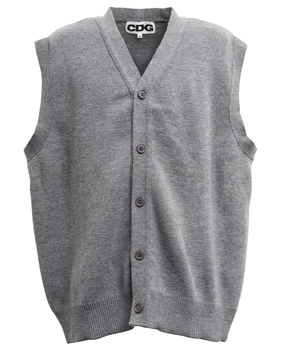 OVERSIZED CARDIGAN VEST - MOODY ORANGES