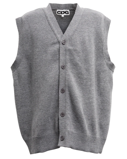 OVERSIZED CARDIGAN VEST - MOODY ORANGES