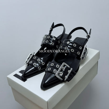 Ganni Ballerina Heels - MOODY ORANGES
