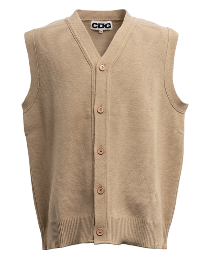 OVERSIZED CARDIGAN VEST - MOODY ORANGES