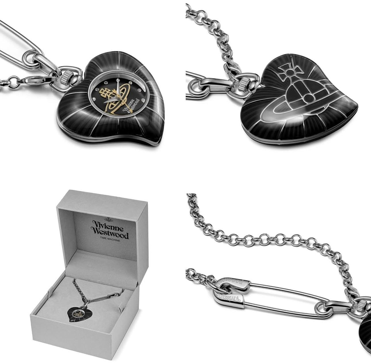 Vivienne Westwood Heart Pendant Watch Necklace