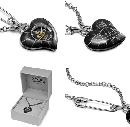 Vivienne Westwood Heart Pendant Watch Necklace