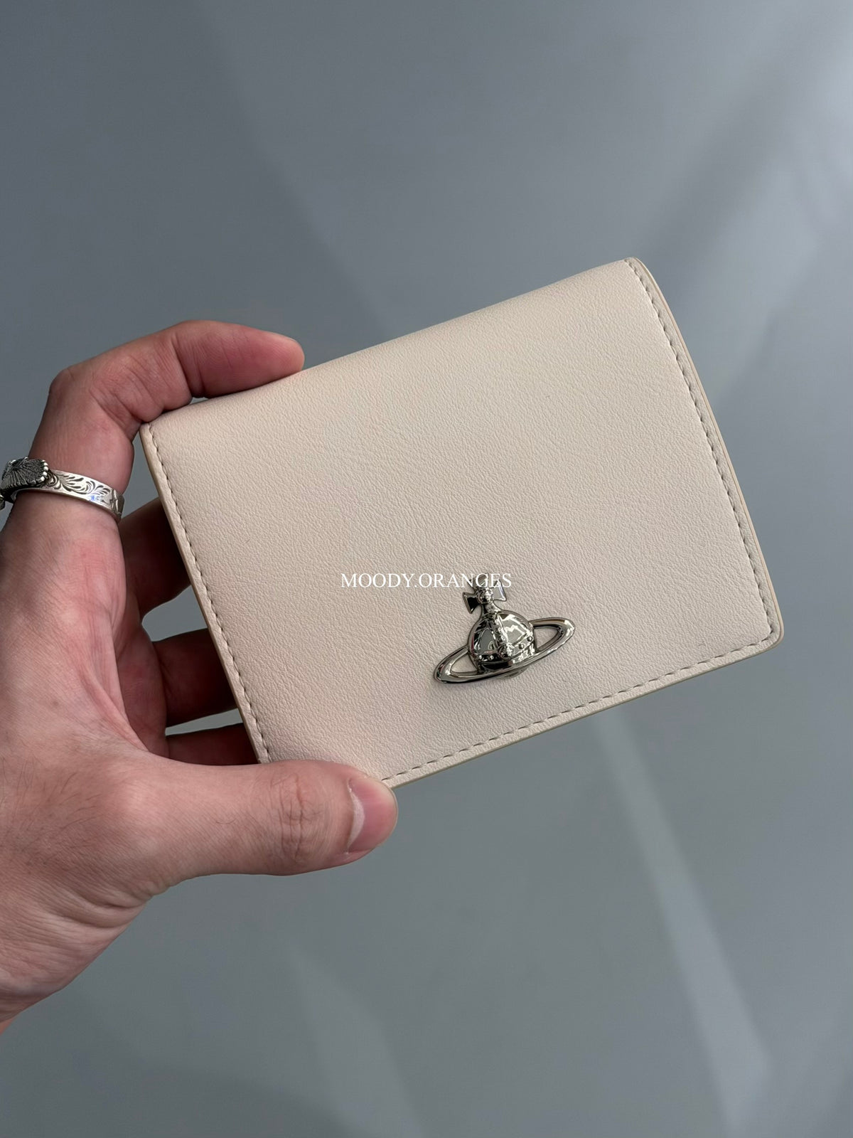 Vivienne Westwood Tri-fold Black Silver Wallet