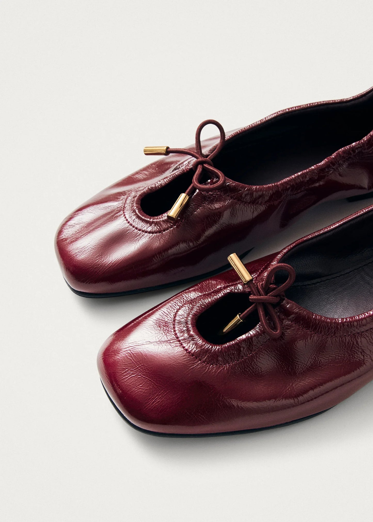 ALOHAS Rosalind Burgundy Patent Leather Ballet Flats