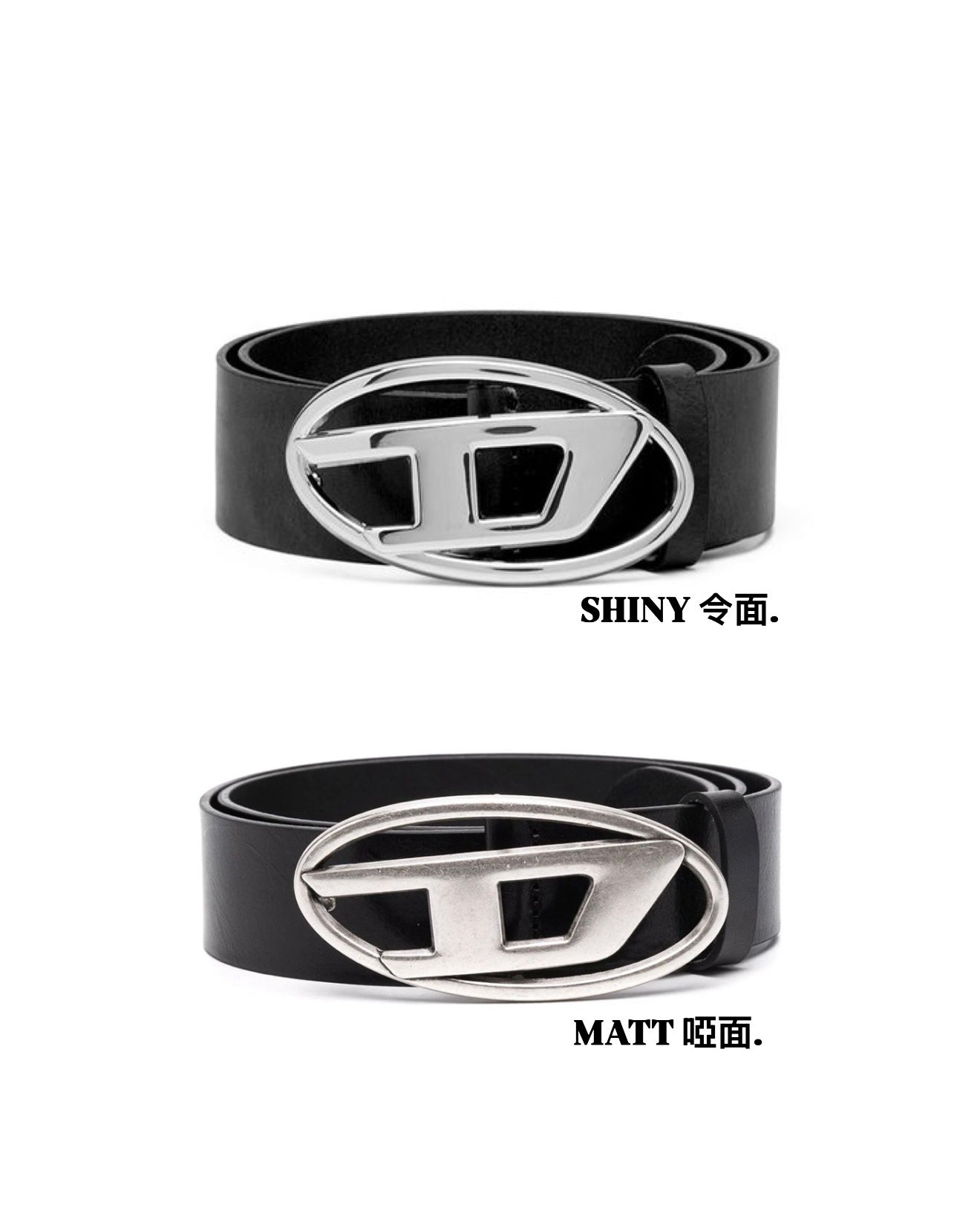 Diesel 1DR Logo-buckle Belt - MOODY ORANGES