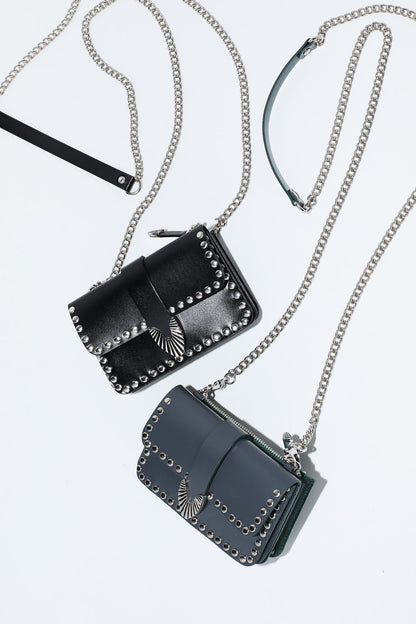 TOGA TOO  Chain Stud Leather Wallet