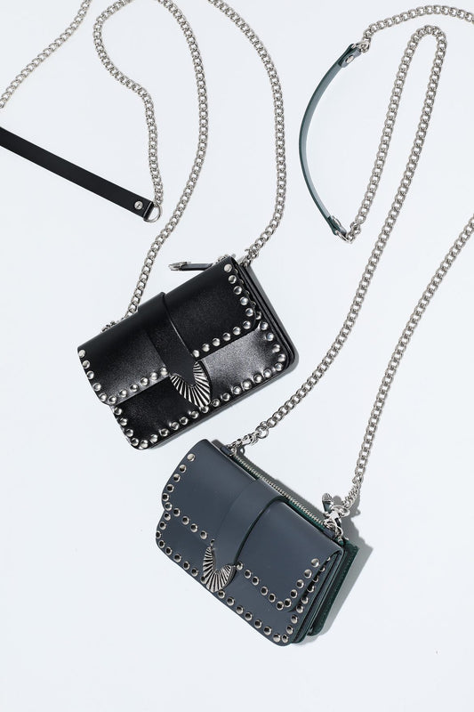 TOGA TOO  Chain Stud Leather Wallet