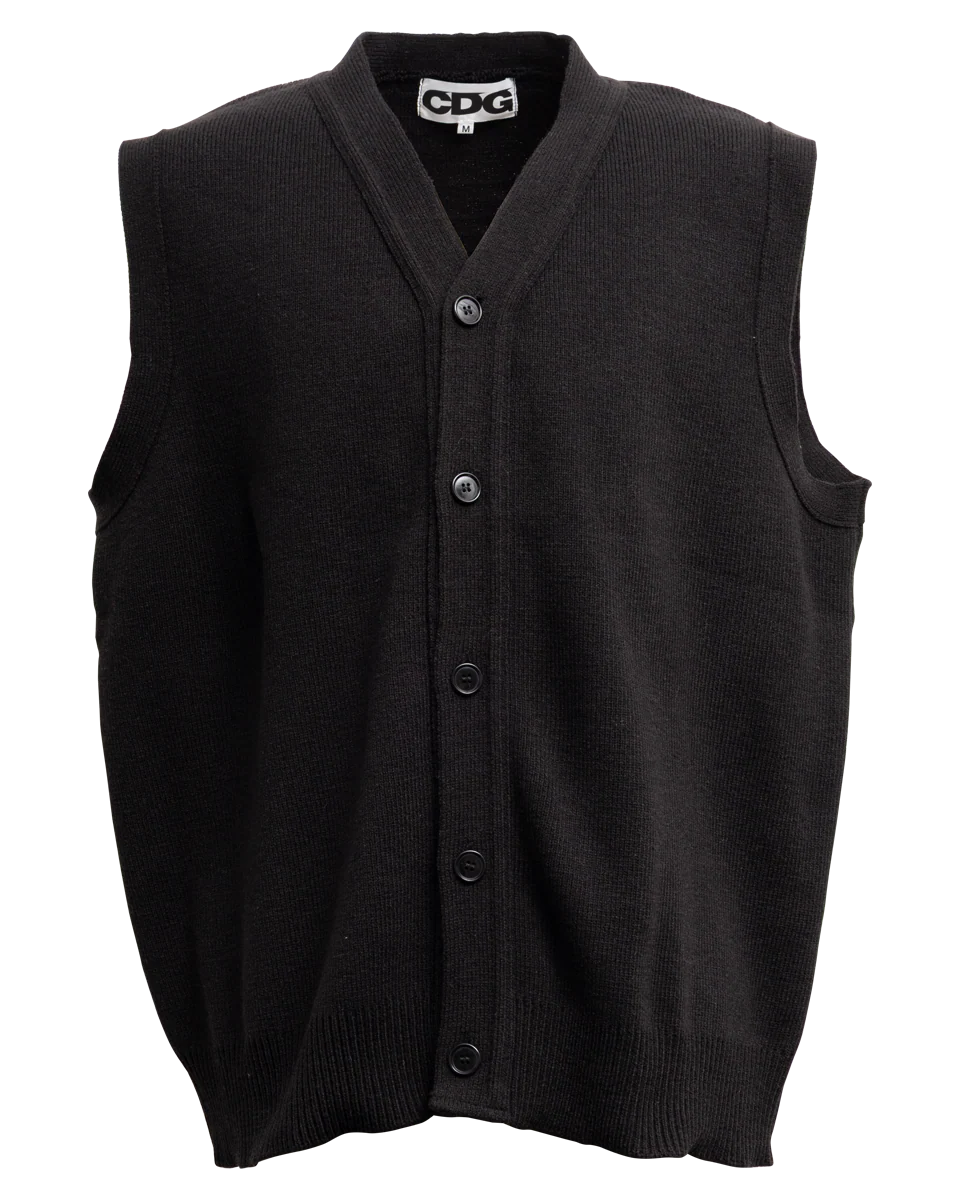 OVERSIZED CARDIGAN VEST - MOODY ORANGES