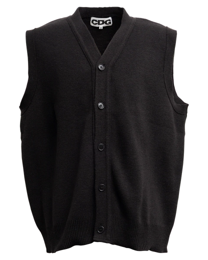 OVERSIZED CARDIGAN VEST - MOODY ORANGES