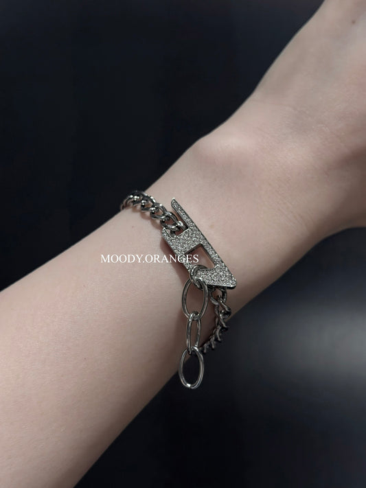 Diesel Stainless Steel Glitz Chain Bracelet - MOODY ORANGES