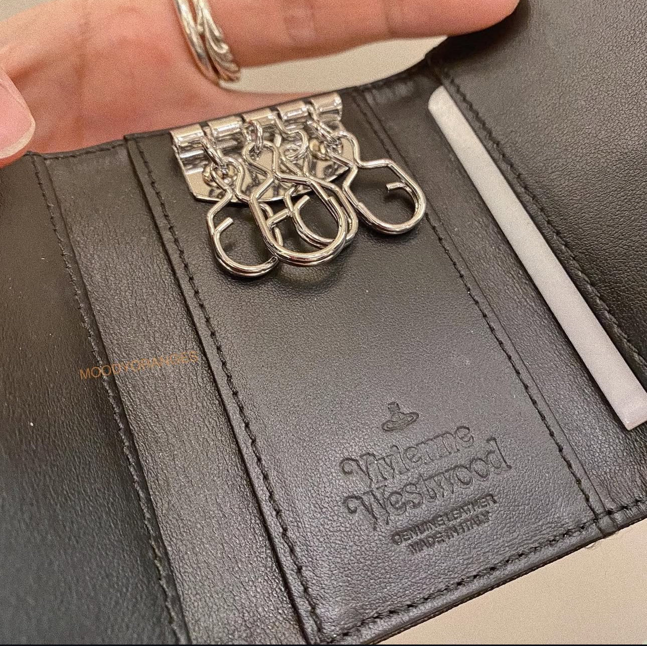 Vivienne Westwood Black Diamante Key Bag