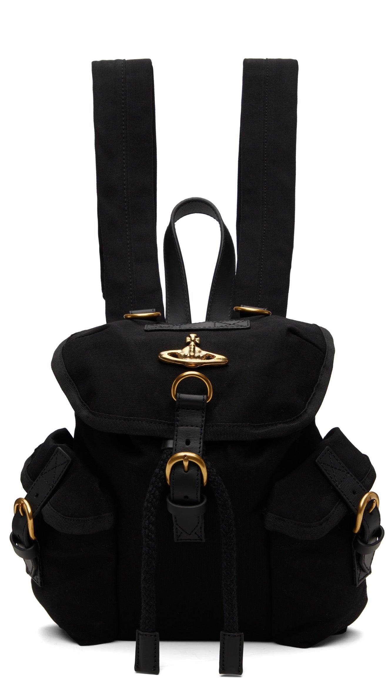 Vivienne Westwood Highland logo-plaque backpack - MOODY ORANGES