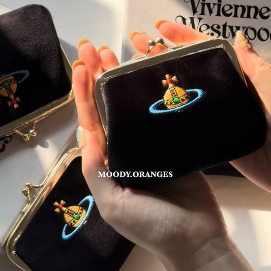 Vivienne Westwood Granny Frame Black Velvet Bag - MOODY ORANGES