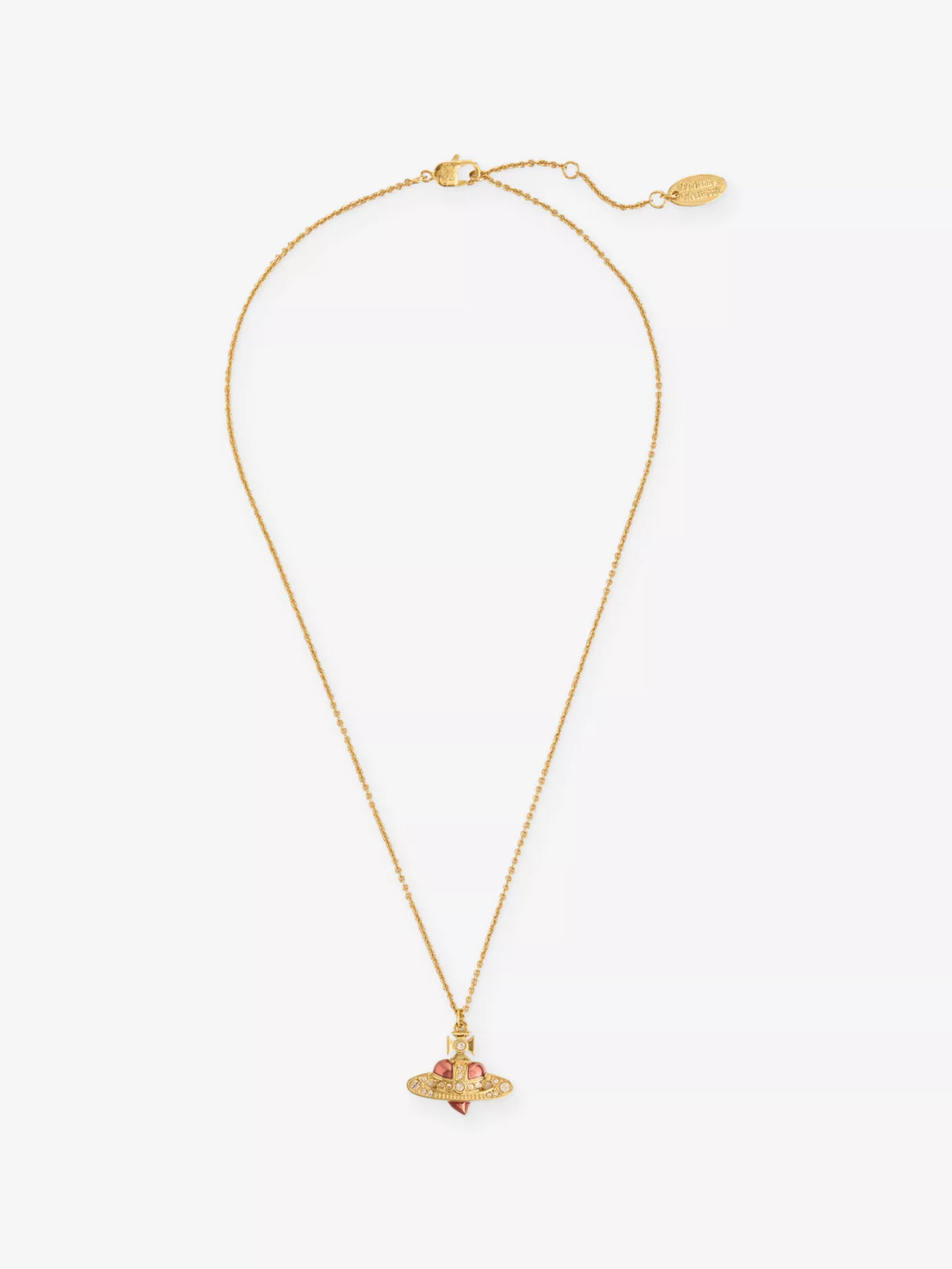 Vivienne Westwood Diamante Heart Necklaces - MOODY ORANGES