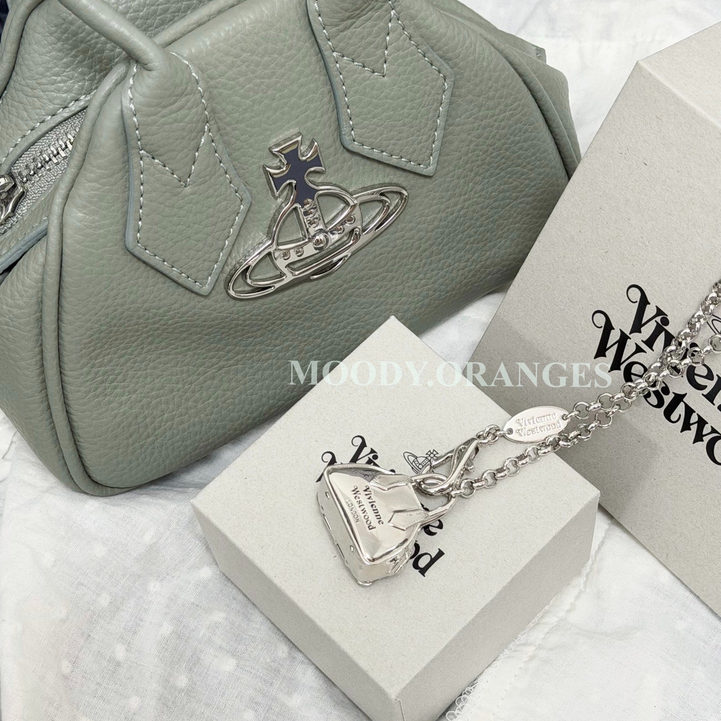 Vivienne Westwood Yasmine Bag Necklace / Mini Yasmine Bag - MOODY ORANGES