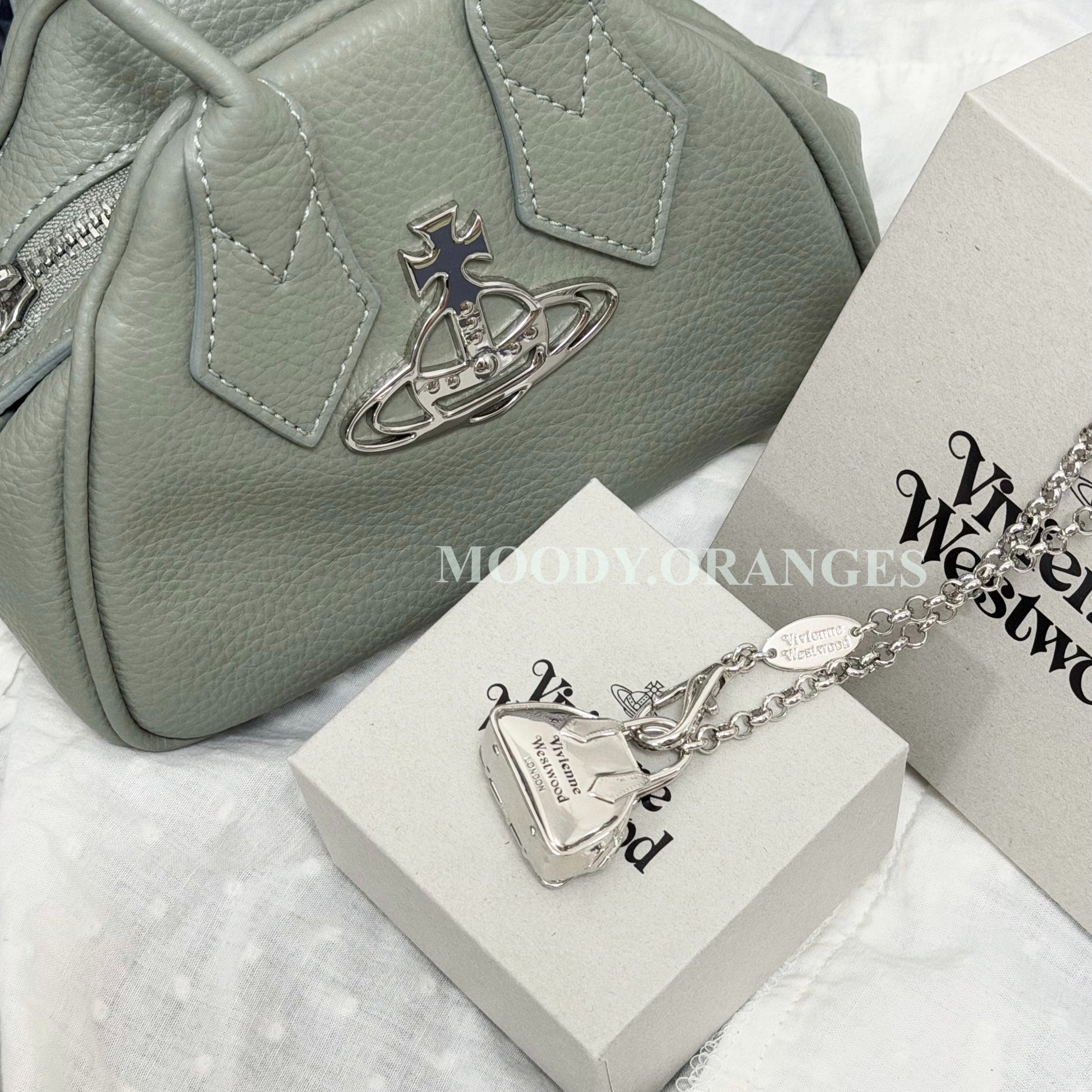 Vivienne Westwood Yasmine Bag Necklace / Mini Yasmine Bag - MOODY ORANGES