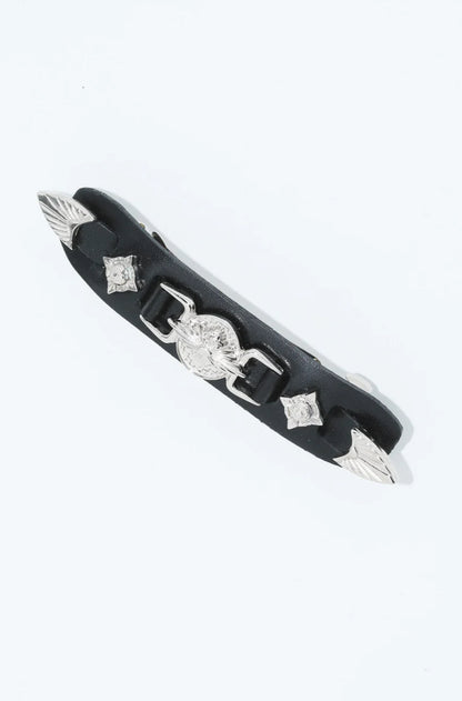 TOGA TOO Metal Leather Barrette Small