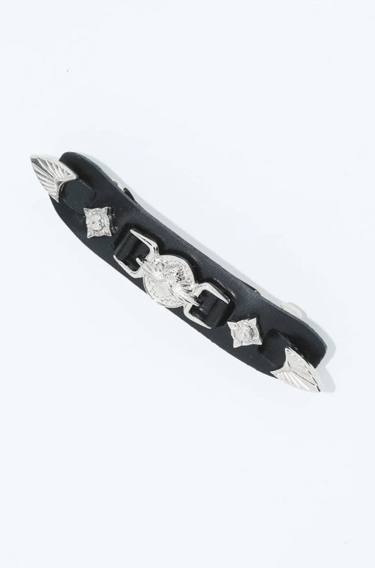 TOGA TOO Metal Leather Barrette Small