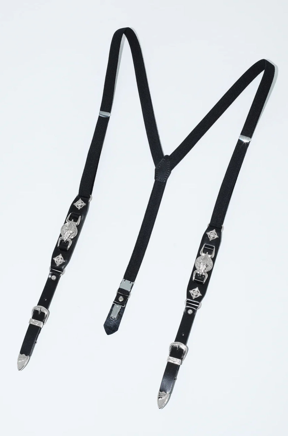 TOGA TOO Metal Leather Suspenders