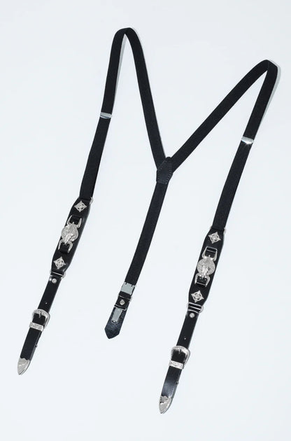 TOGA TOO Metal Leather Suspenders