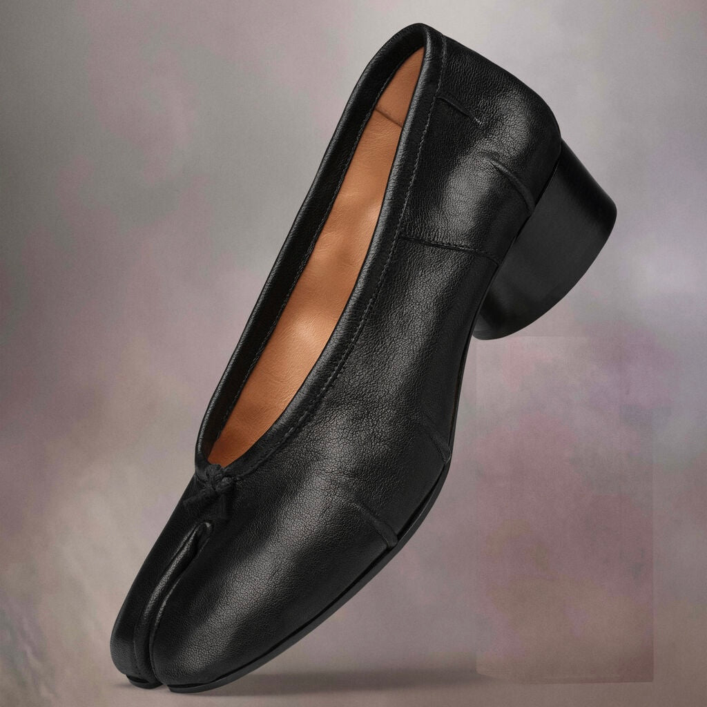 Maison Margiela Black "HEEL" Tabi New Ballerina