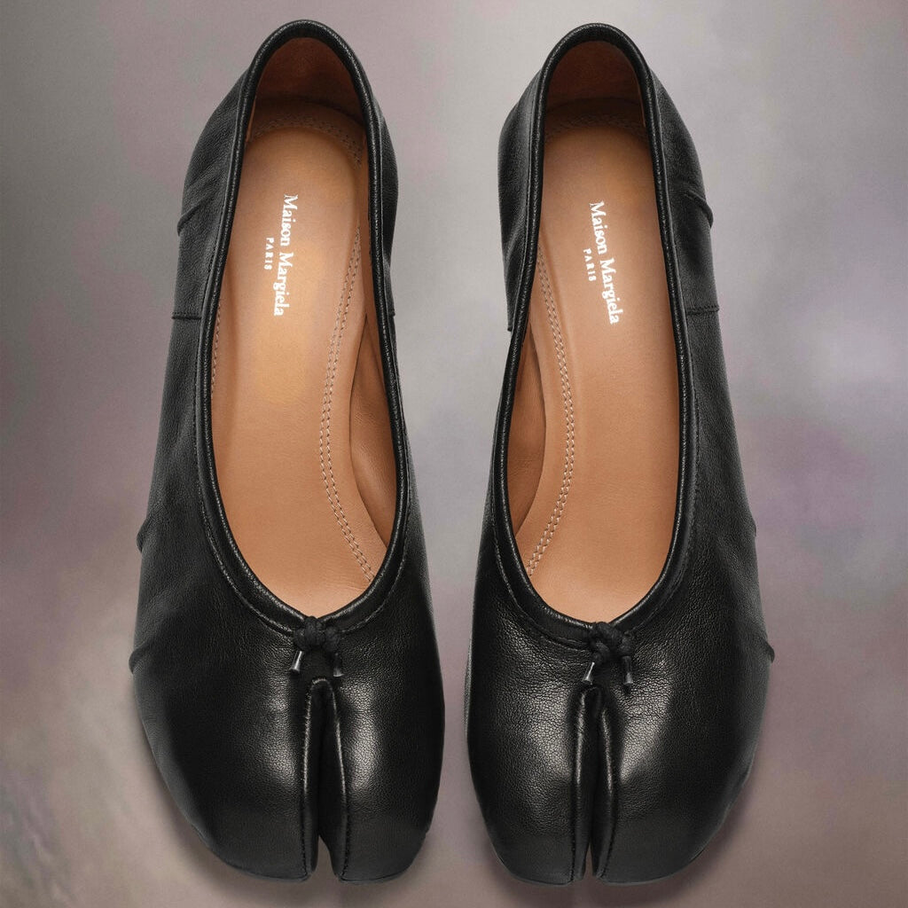 Maison Margiela Black "HEEL" Tabi New Ballerina