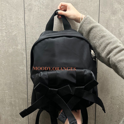 Simone Rocha Black Beaded Utility Bow Backpack