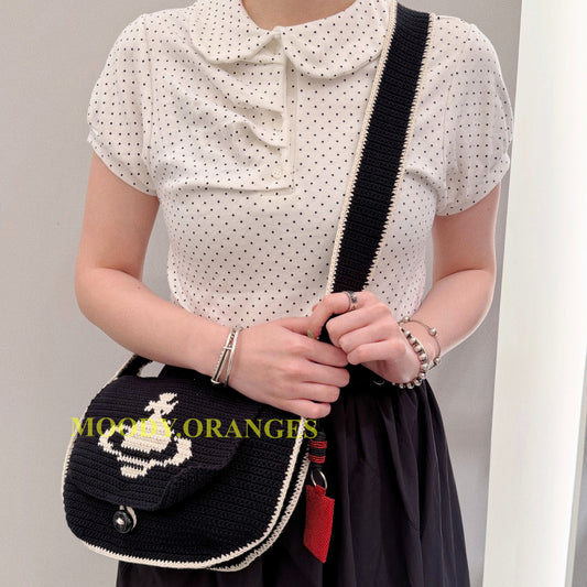 Vivienne Westwood Lucky Halfmoon Crochet Bag - MOODY ORANGES