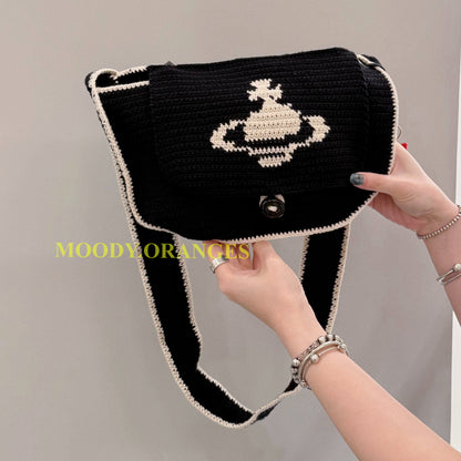 Vivienne Westwood Lucky Halfmoon Crochet Bag - MOODY ORANGES
