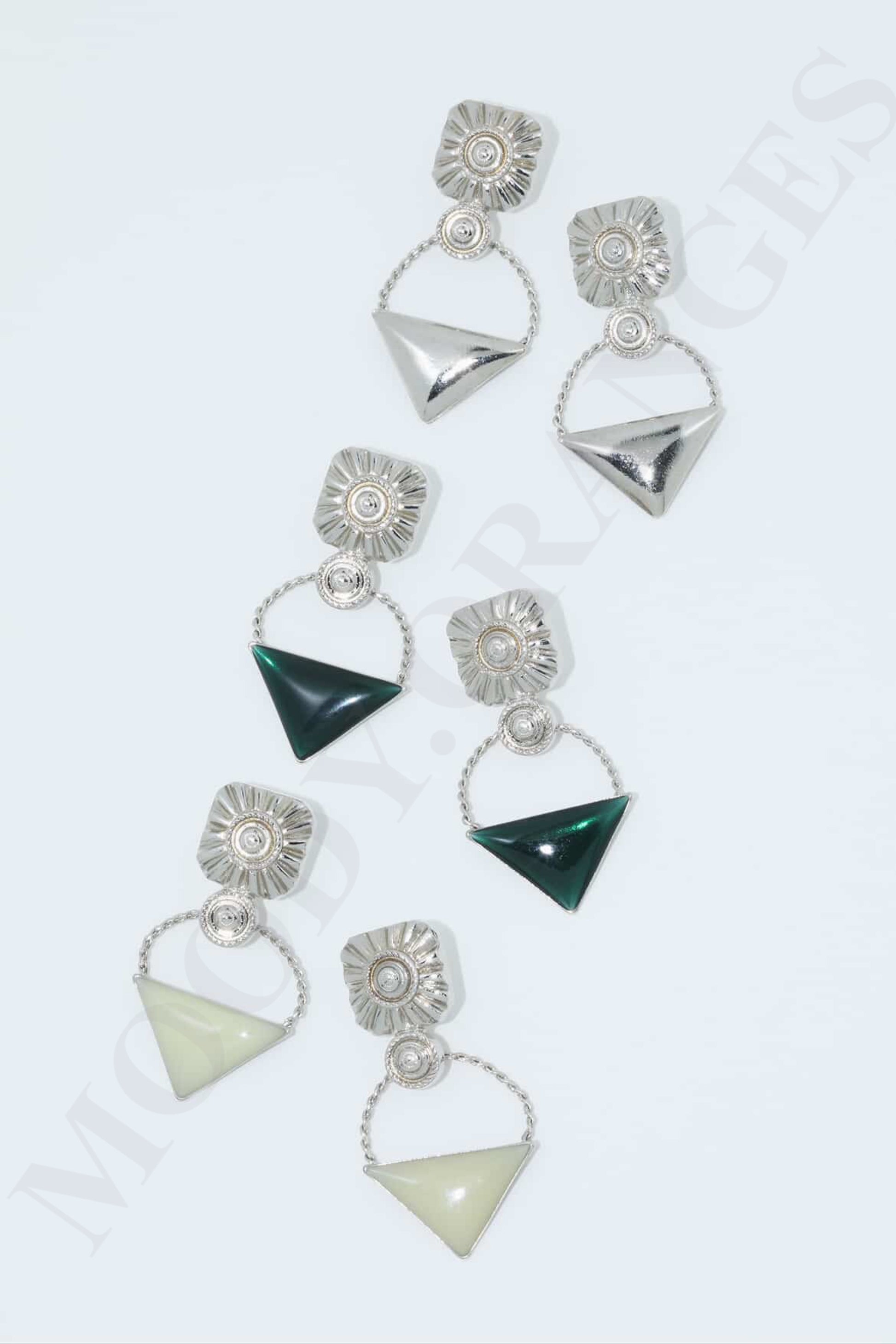 Toga Too Triangle Drop Earrings - MOODY ORANGES