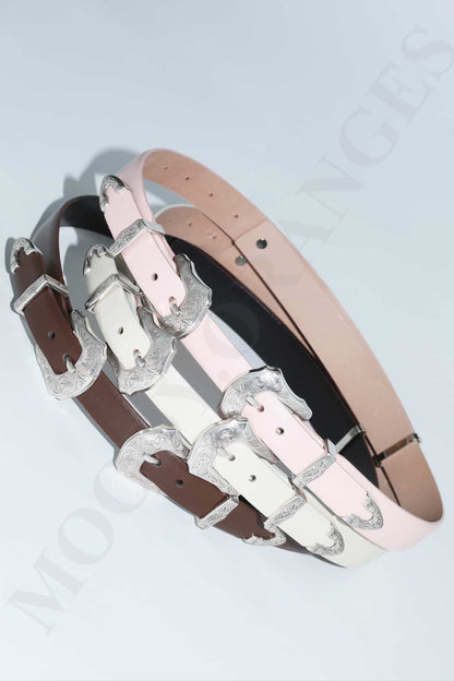 Toga Too Double Buckle Belt - MOODY ORANGES
