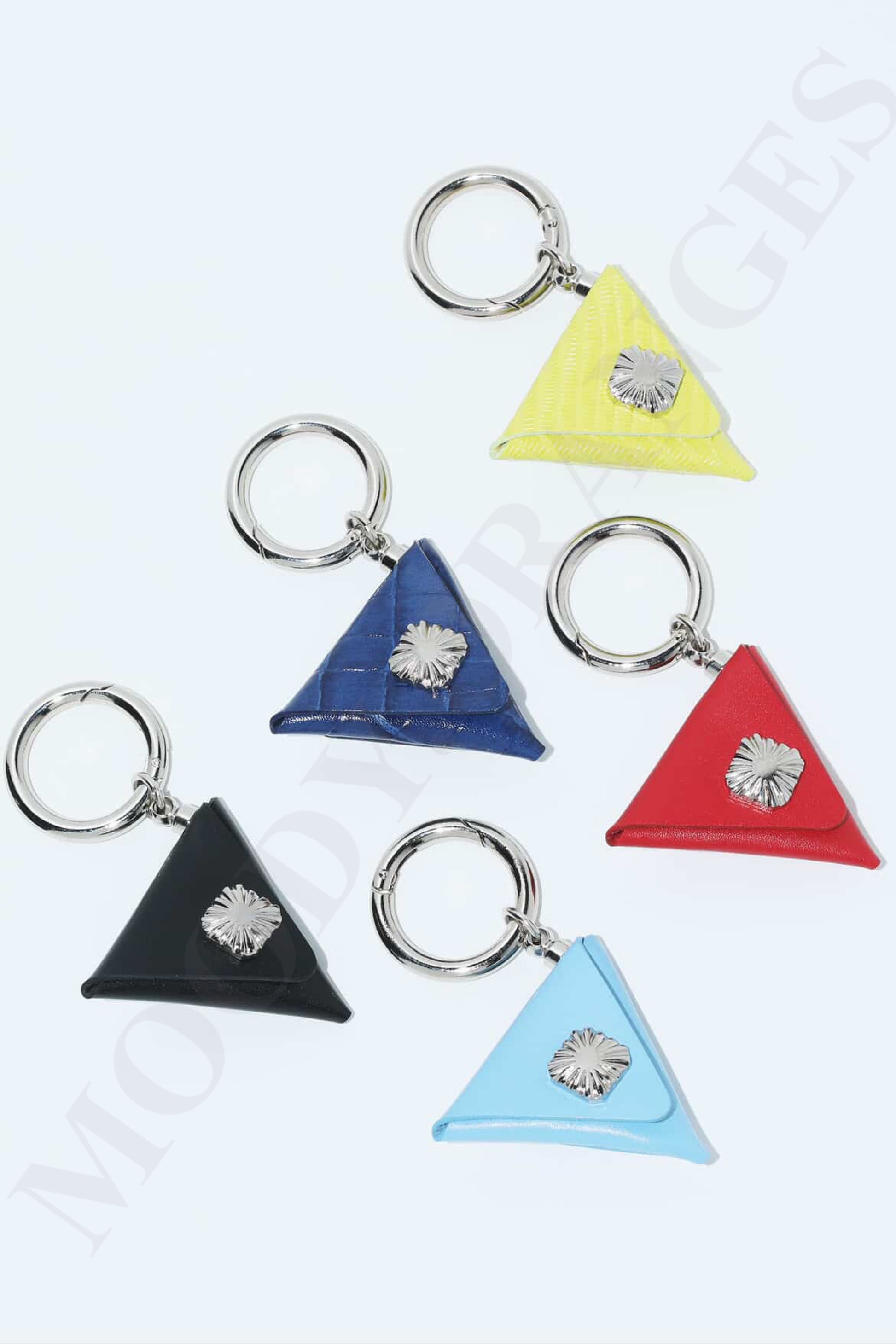Toga Too Triangle Single Charm Key Ring - MOODY ORANGES