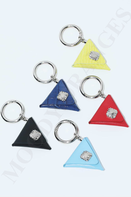 Toga Too Triangle Single Charm Key Ring - MOODY ORANGES