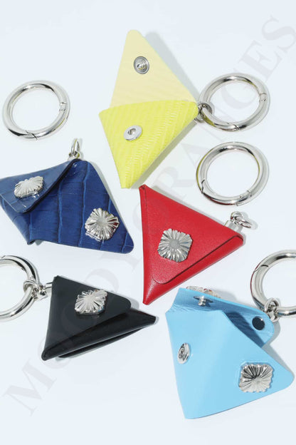Toga Too Triangle Single Charm Key Ring - MOODY ORANGES